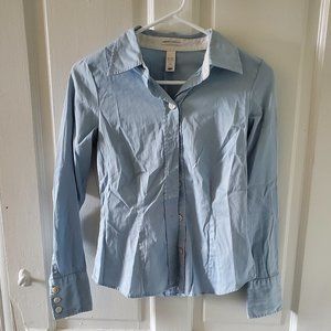 Old Navy powder blue button-down blouse